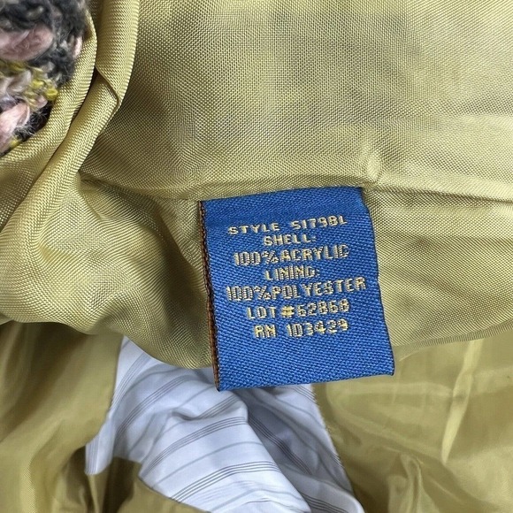 Millard Fillmore Green Houndstooth Tweed Cropped Blazer Jacket Size M - Picture 14 of 16